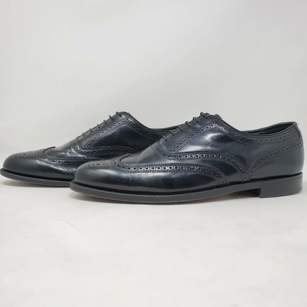 Florsheim Lexington Black Leather Oxford Wingtip